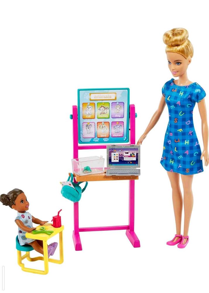 Barbie Doll &amp; Little Friend Classroom Playset