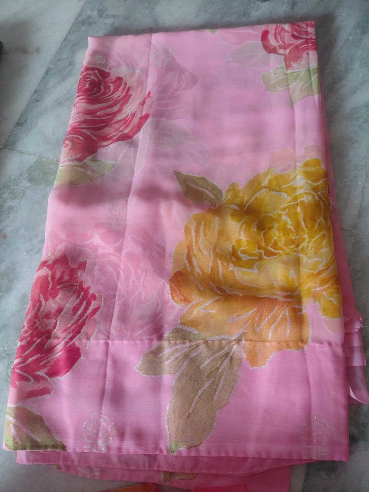 Beautiful Floral Print Saree