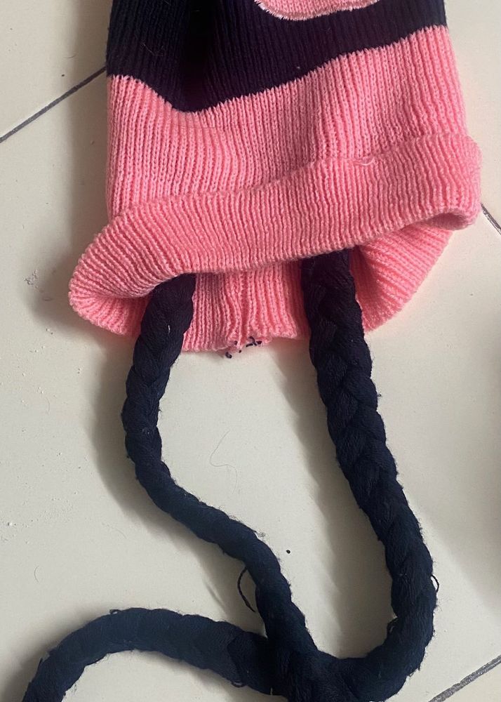 Cozy Striped Knit Beanie with Tassels