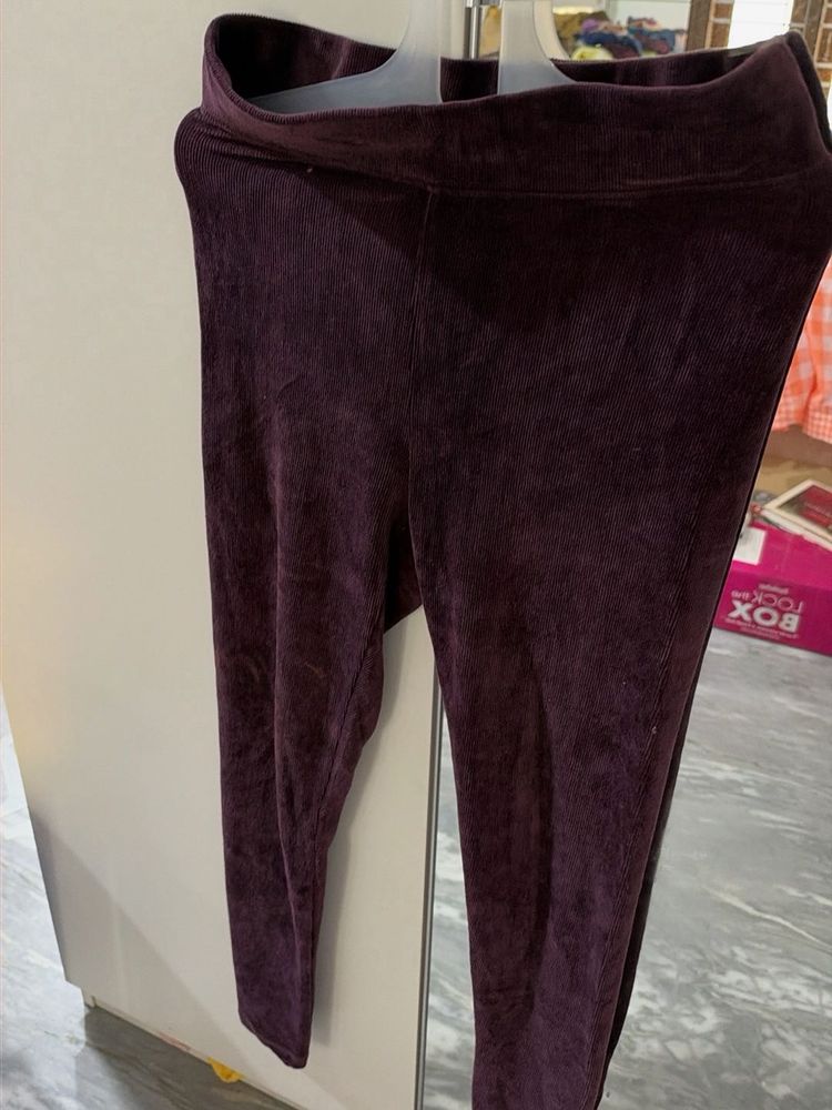 Plum Velour Leggings