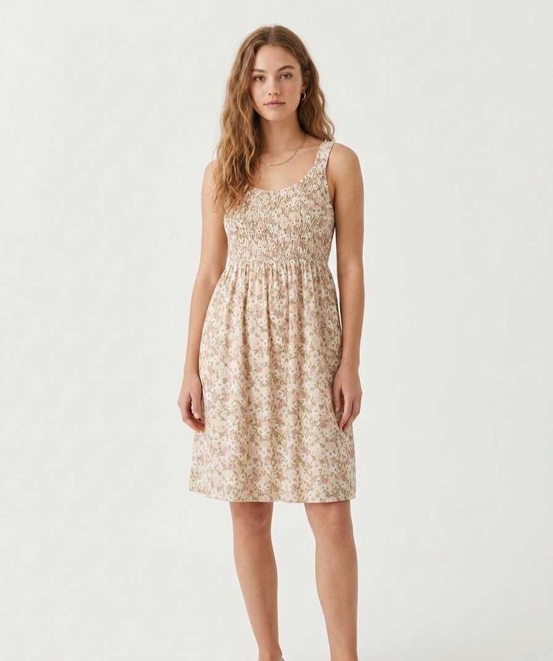 Floral Smocked Tank Dress
