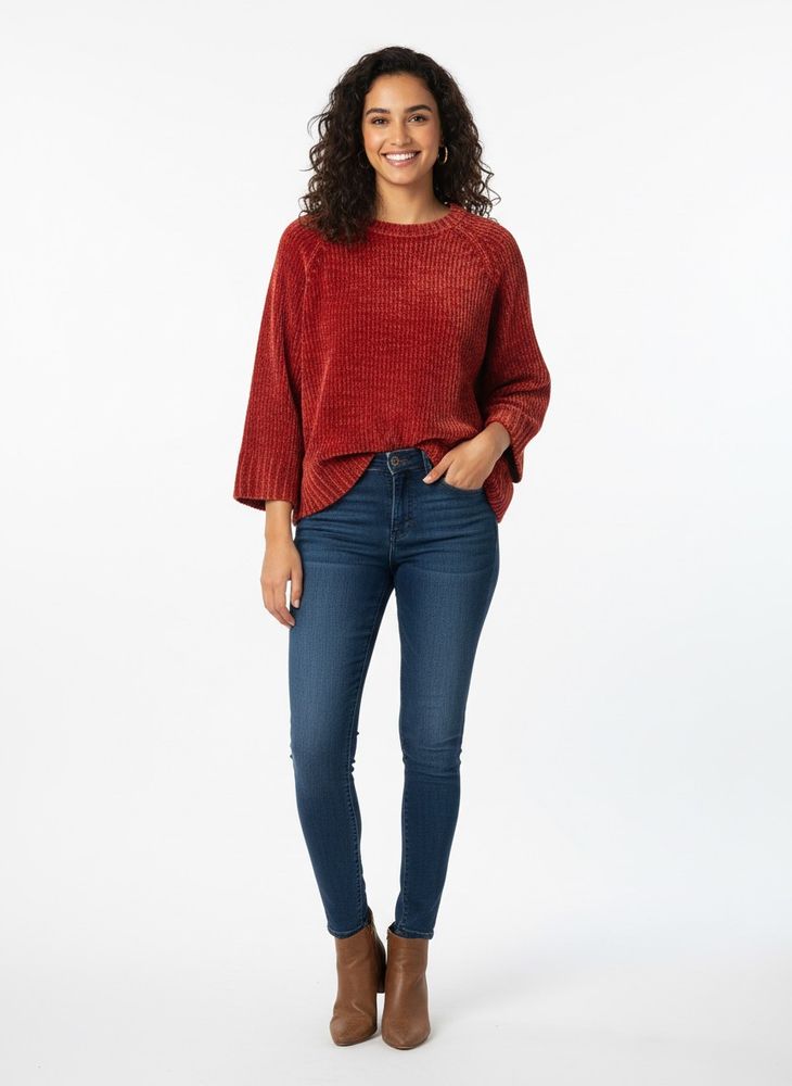 Red Velvet Pullover Sweater