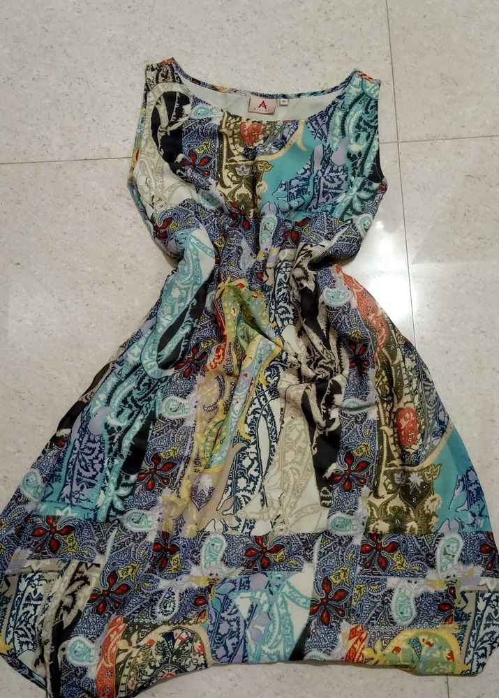 Boho Chic Printed Sleeveless Chiffon Dress