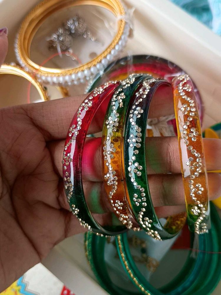 Colorful Beaded Bangles