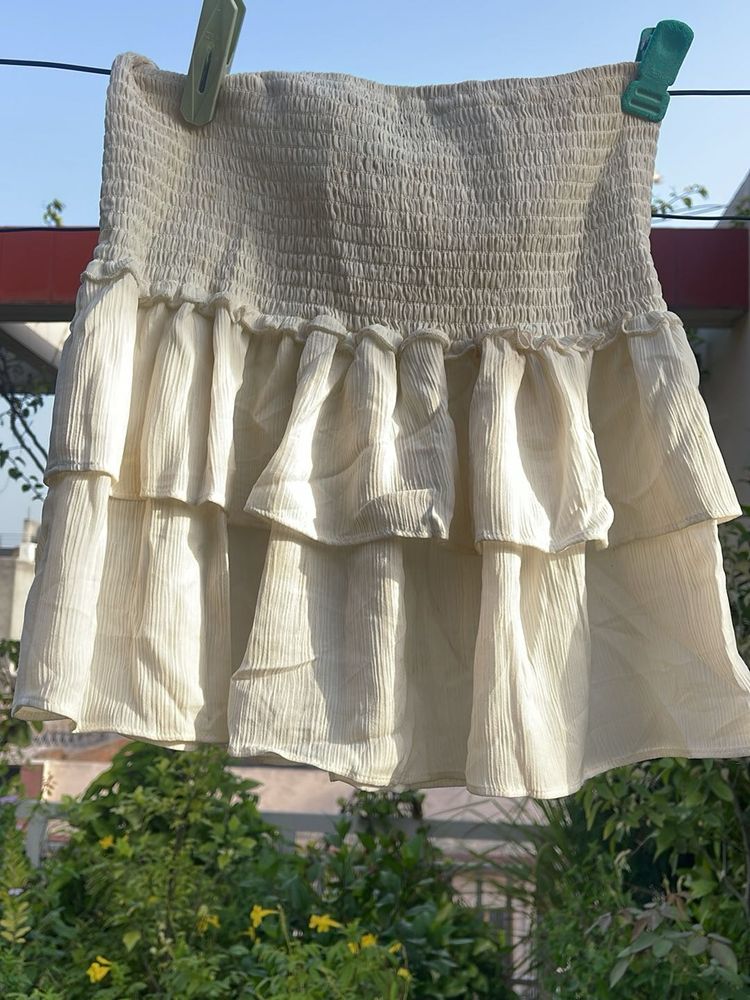Tiered Ruffle Mini Skirt