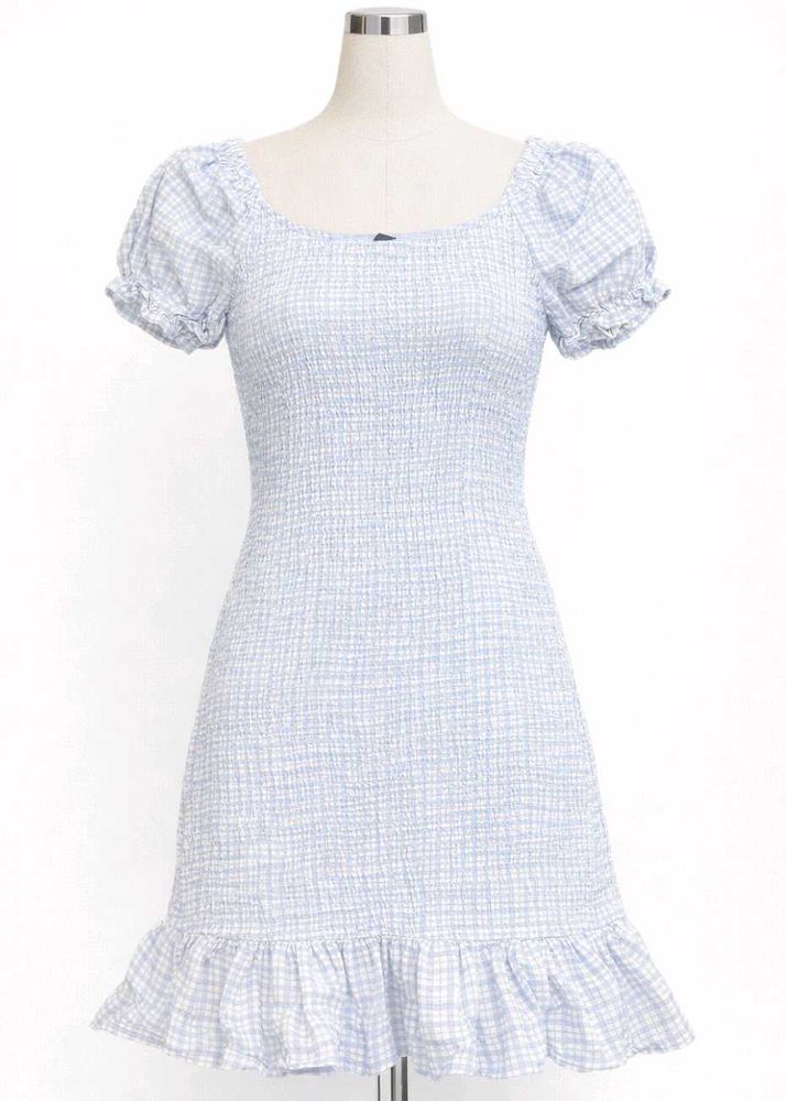 👗 Summer Cute Blue gingham dress👗