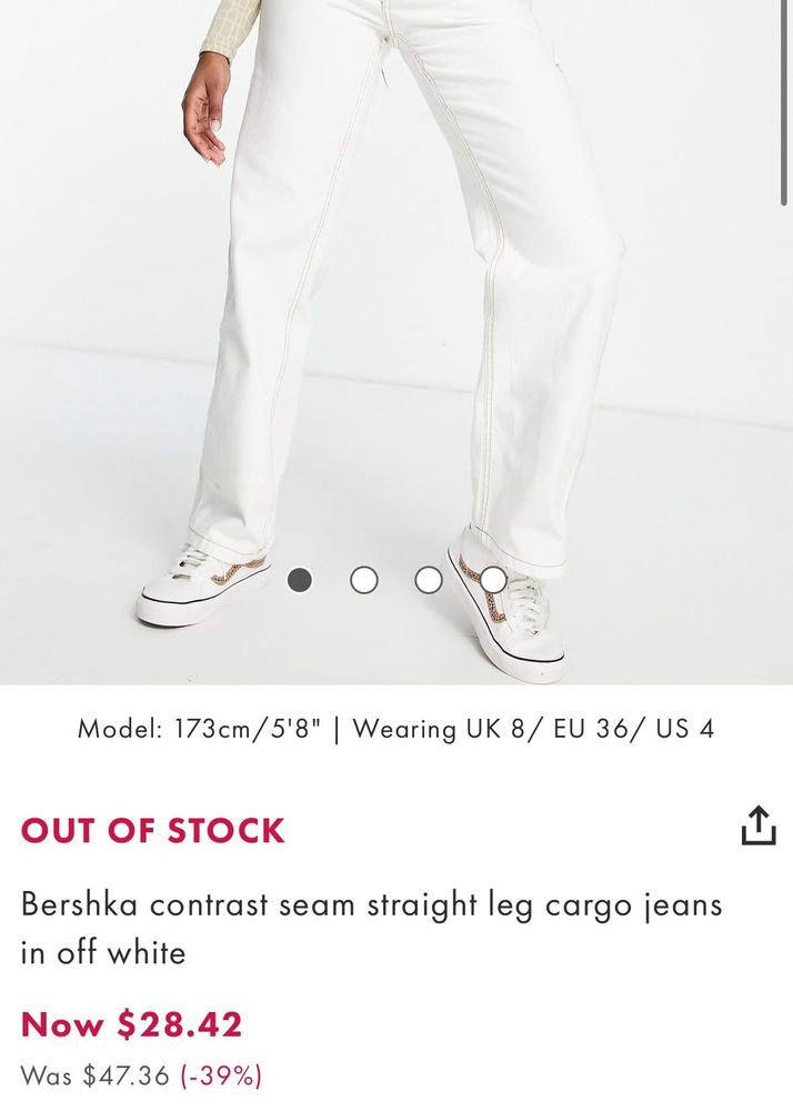 Stylish White Wide Leg Jeans