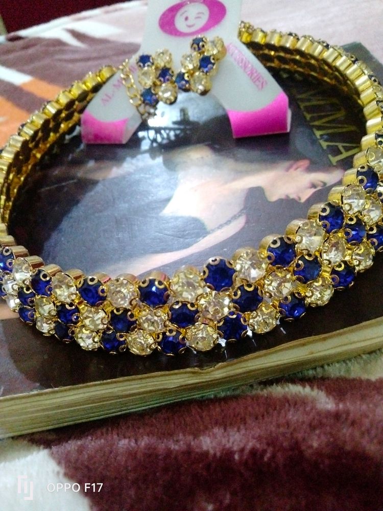 Imported Chocker Neckpiece with Earrings