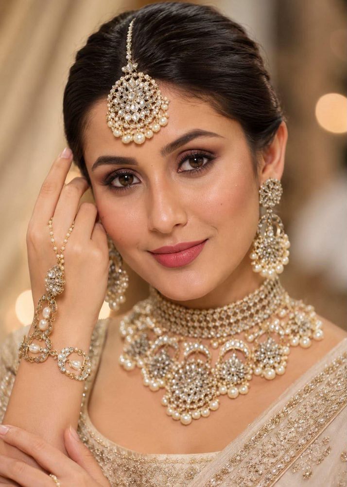 Exquisite Kundan &amp; Pearl Jewellery Set