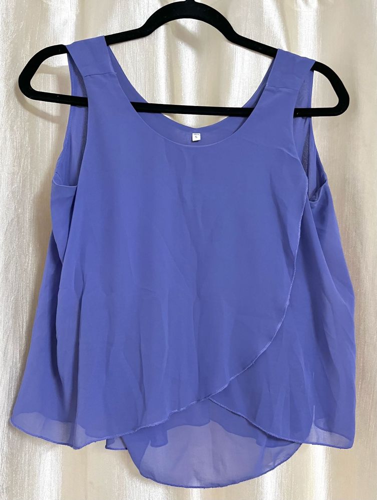 Flowy Lavender Sleeveless Tunic Top