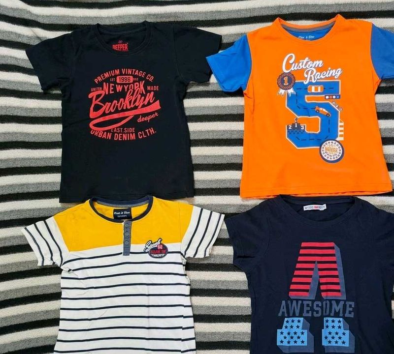 Set of 4 Boys T-Shirts for 7 to 8 yrs old