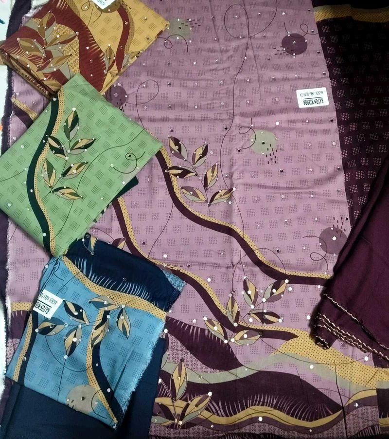 Embroidered Cotton Salwar Kameez Set