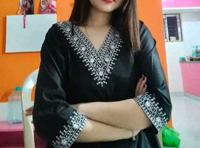 Black Embroidered Kurti