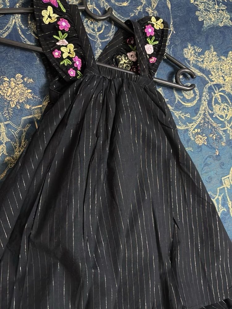 Black Embroidered Dress
