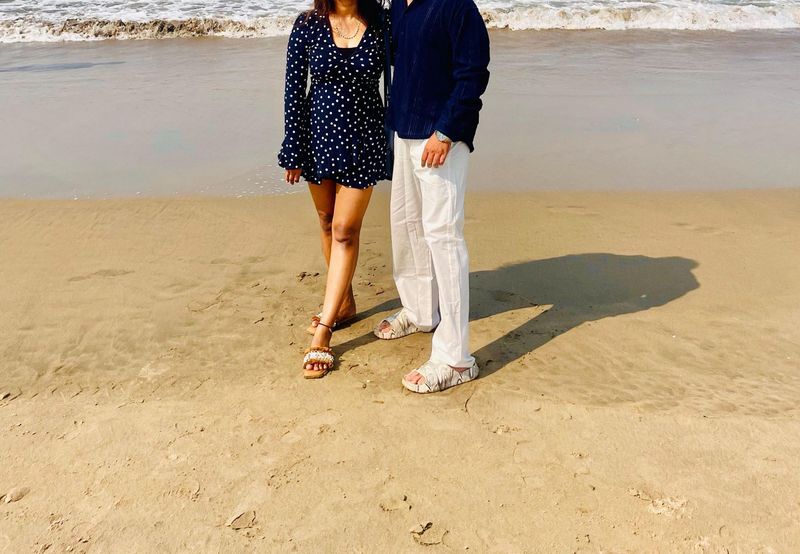 Chic Navy Polka Dot Mini Dress