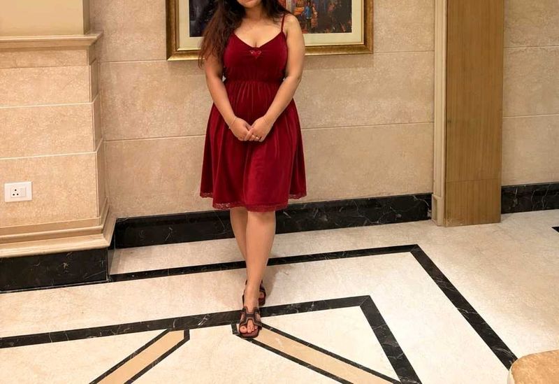Stunning Red Spaghetti Strap Dress
