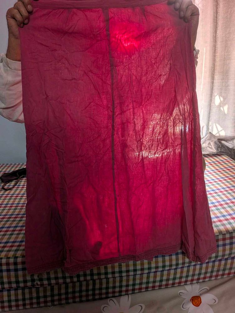 Vibrant Pink Cotton Skirt