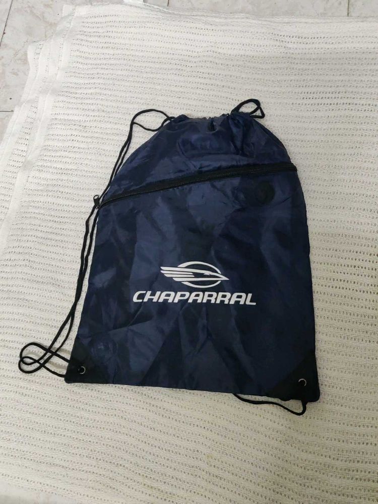 Chaparral Navy Drawstring Bag
