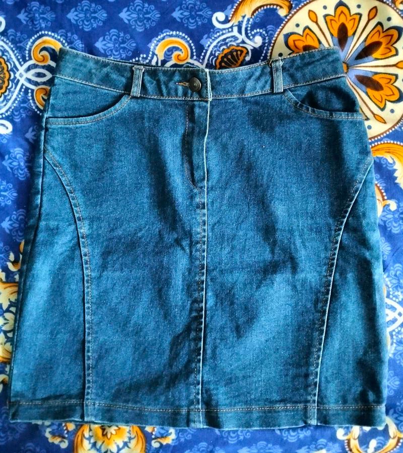 Denim Mini Skirt