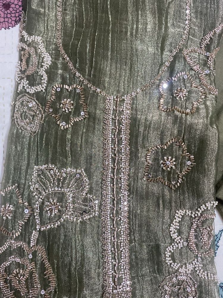 Exquisite Embellished unstitched suit