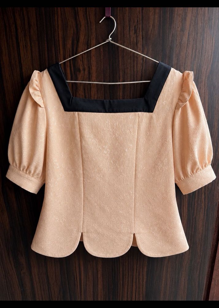 Chic Peach Textured Blouse bust 44inc