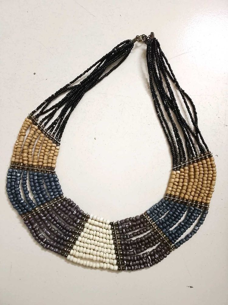 Boho Beaded Statement Necklace