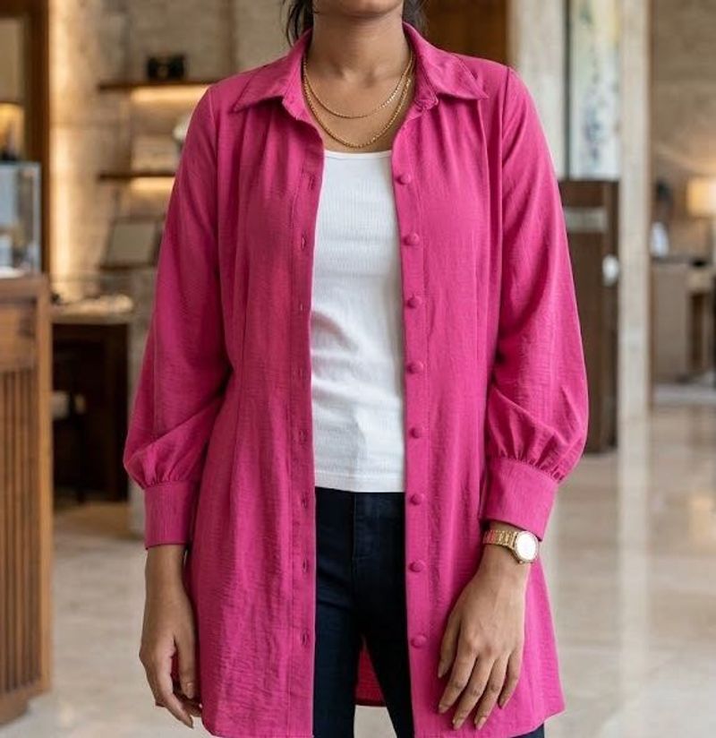 Pink Shirt style shrug