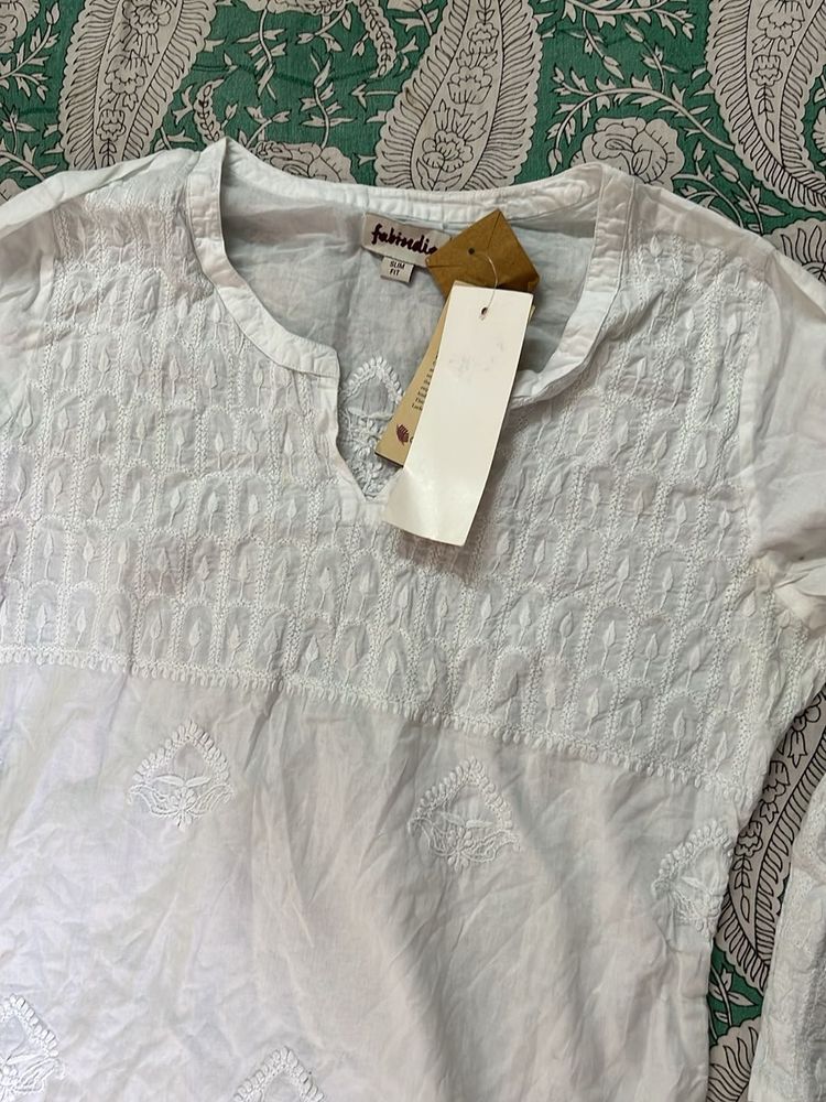 Fabindia White Chikankari Kurta