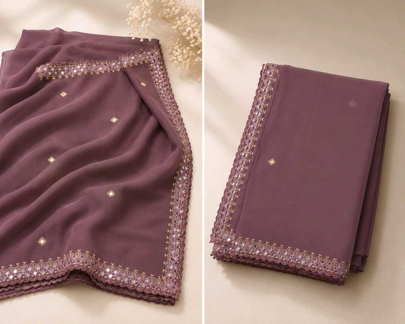 Elegant Embroidered Saree