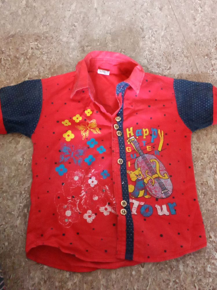 Red Shirt For Boys 2-4years