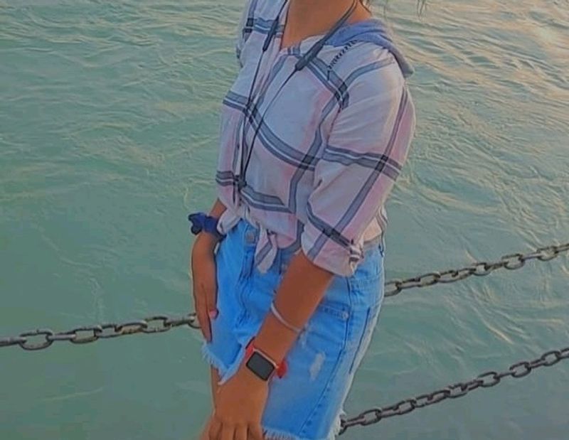 Pink And Grey Striped Shirt