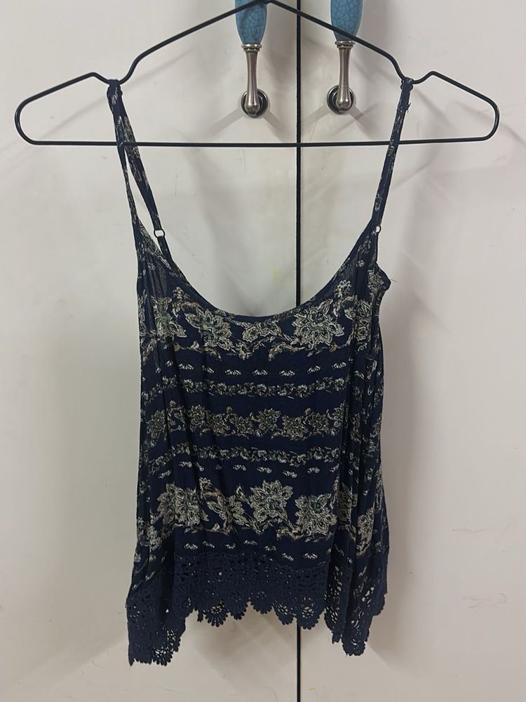 Navy Floral Cami Top