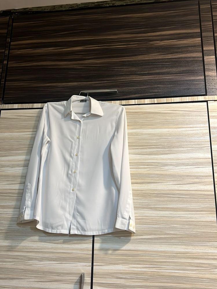 Classic White Button-Up Shirt Formal