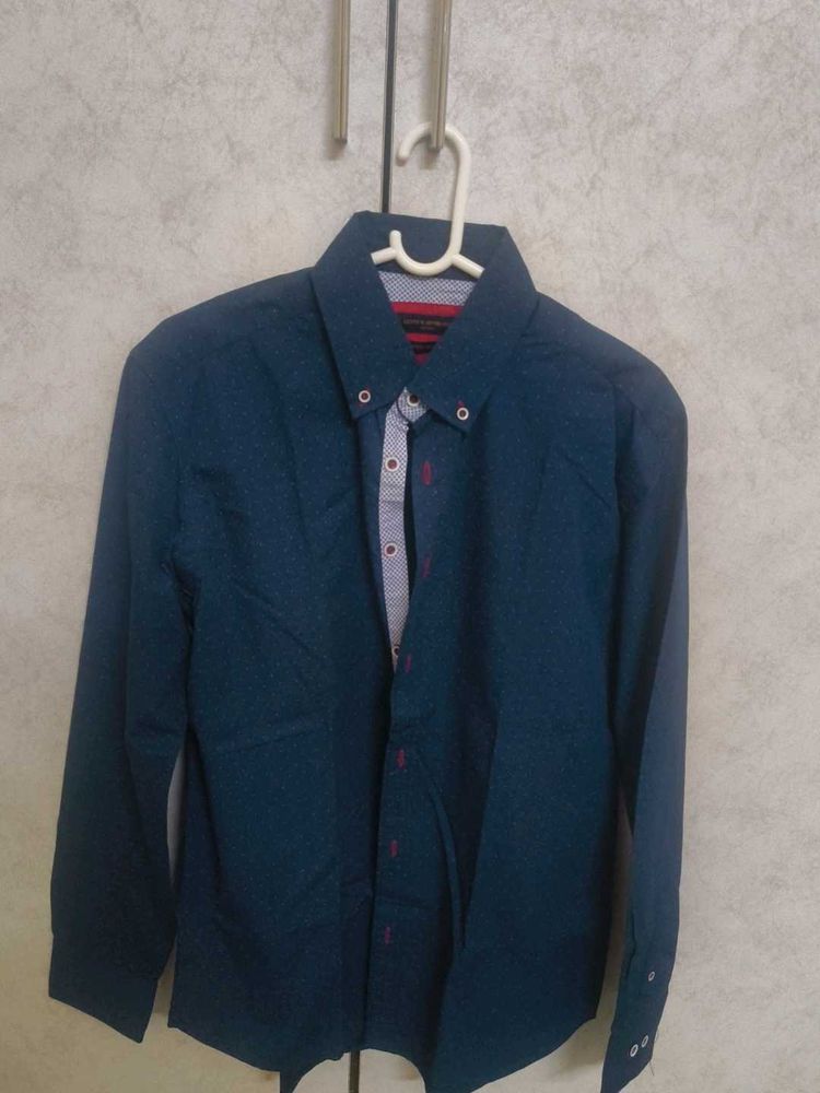 Men's Textured Slim Fit Shirt