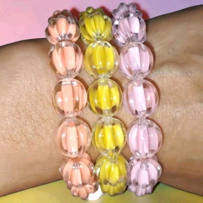 Chunky Beaded Bracelets Set