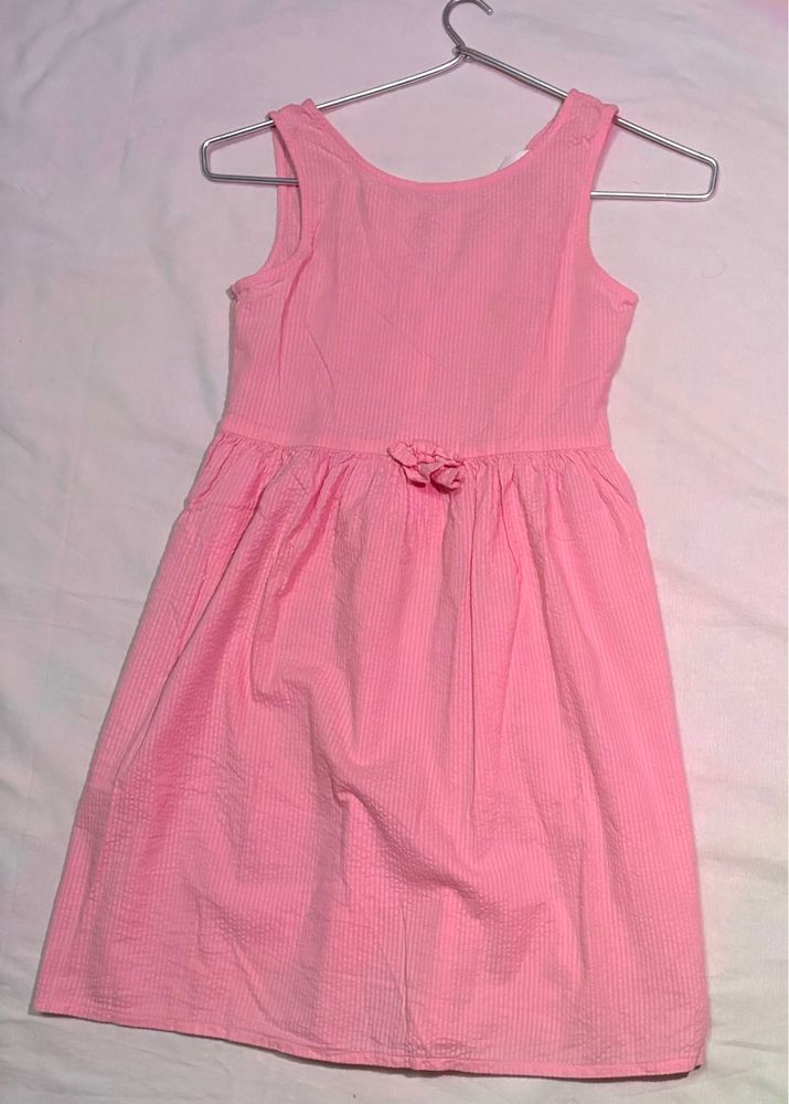 H&amp;m Pink Seersucker Dress