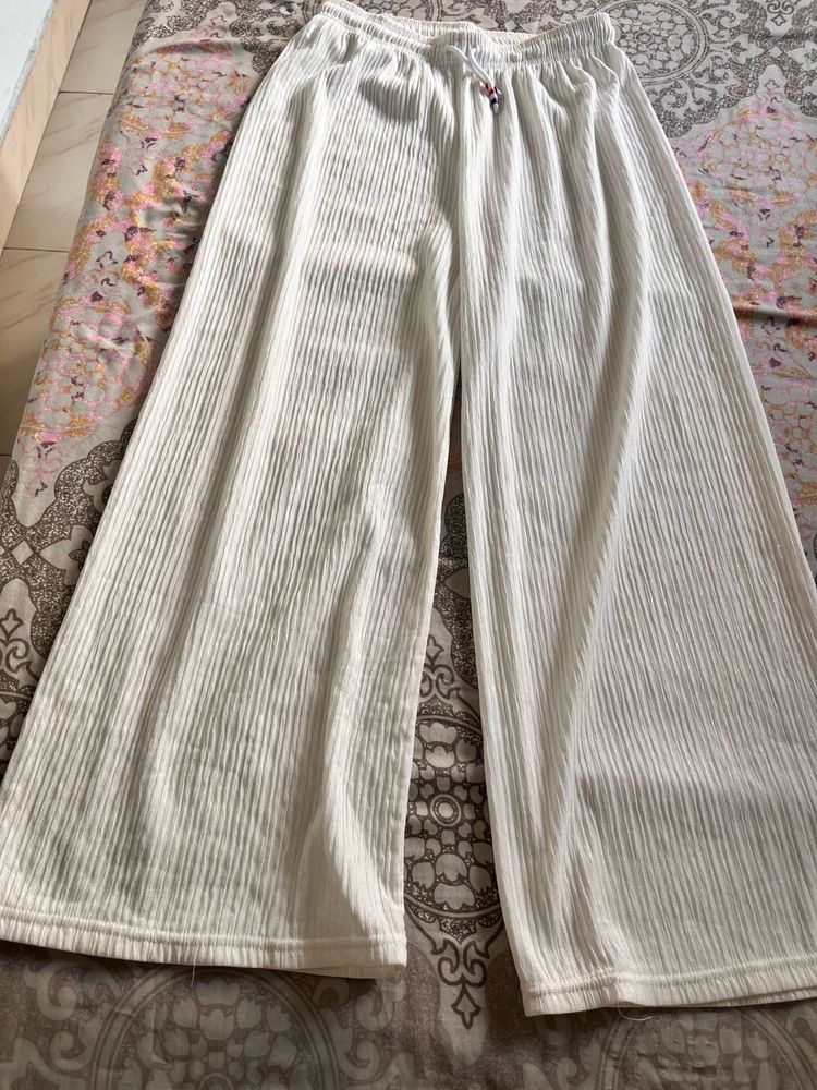 Women's White Palazzo Pants