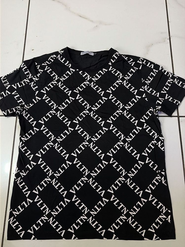 Black VLTN All Over Print T-Shirt