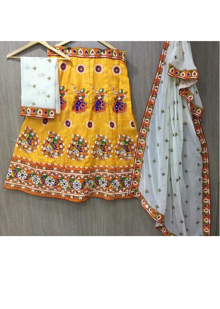 Bangalori Satin Mirror Work Lehenga Choli Set