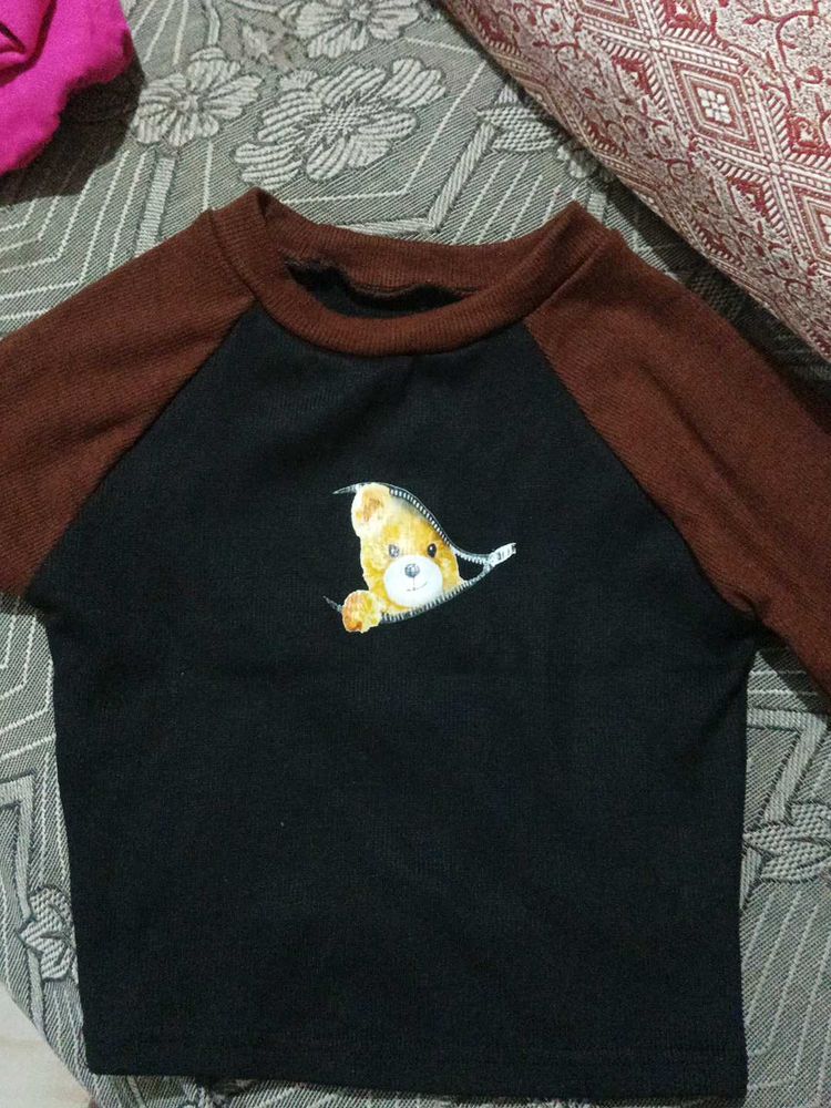 Cute Teddy Bear Graphic T-Shirt