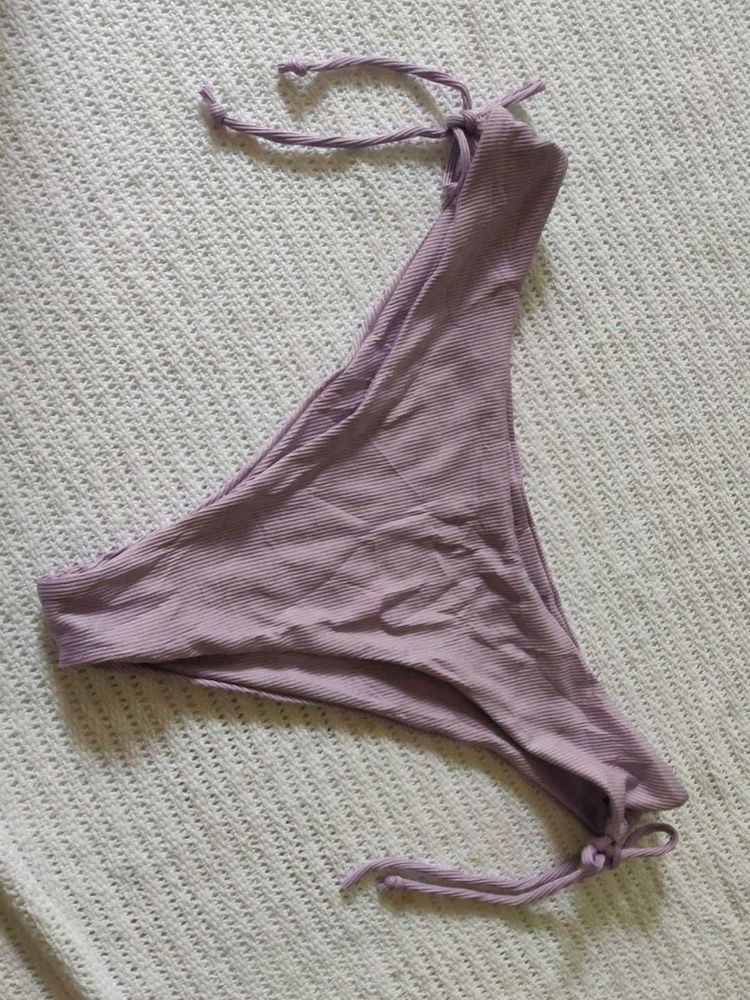 SHEIN Lavender Ribbed Bikini Bottom