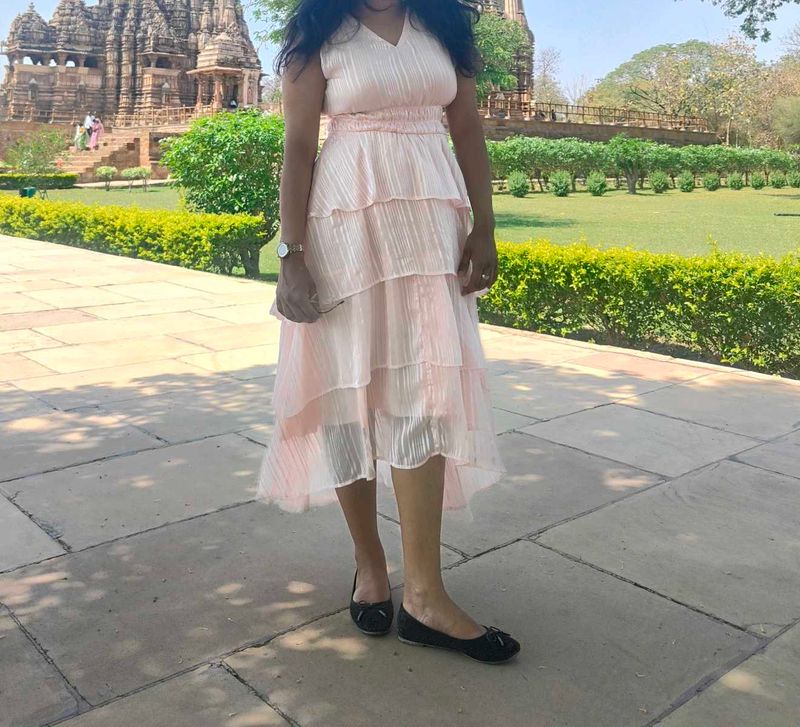 Pink Tiered Dress