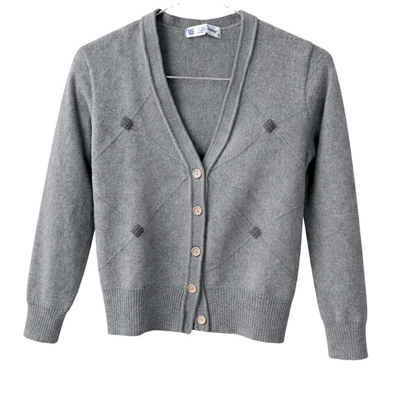 Vintage Grey Cardigan Sweater
