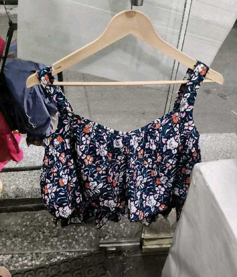 Floral Print Tiered Top