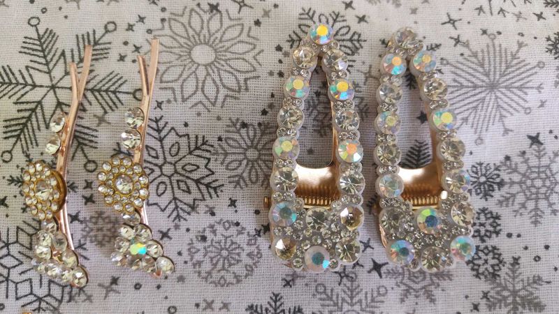 Sparkling Rhinestone Hair Clips Set