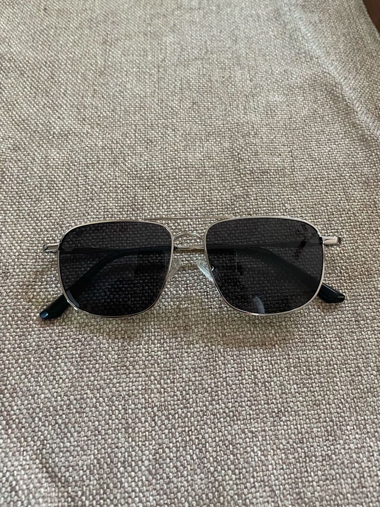 Black Lens Silver Frame Sunglasses
