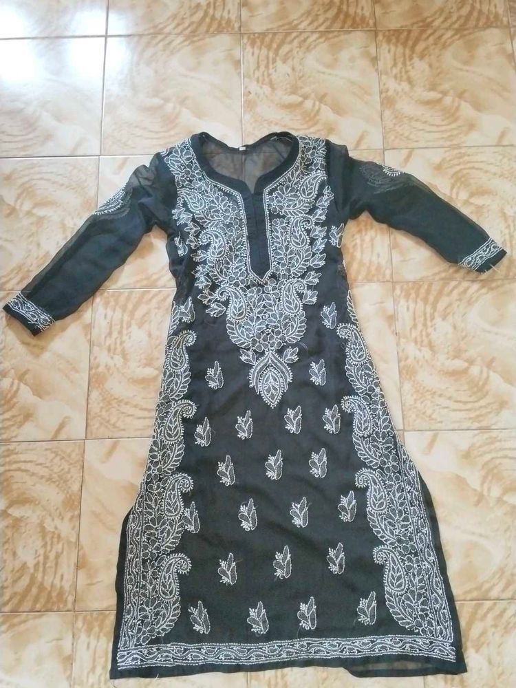Pretty Black Kurta