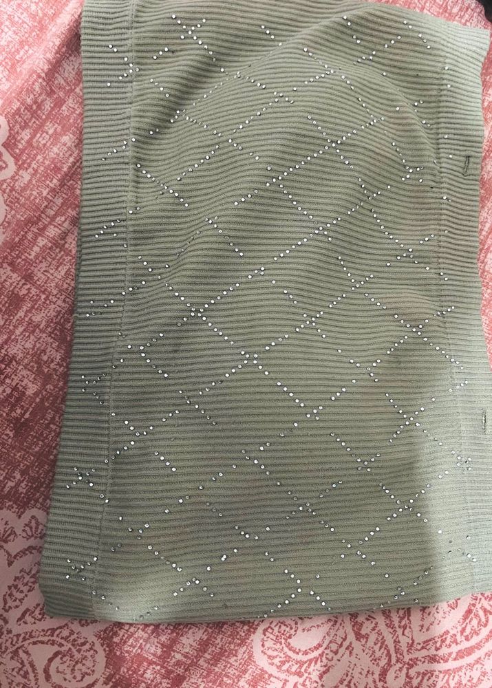 Sparkling Sage Green Blouse