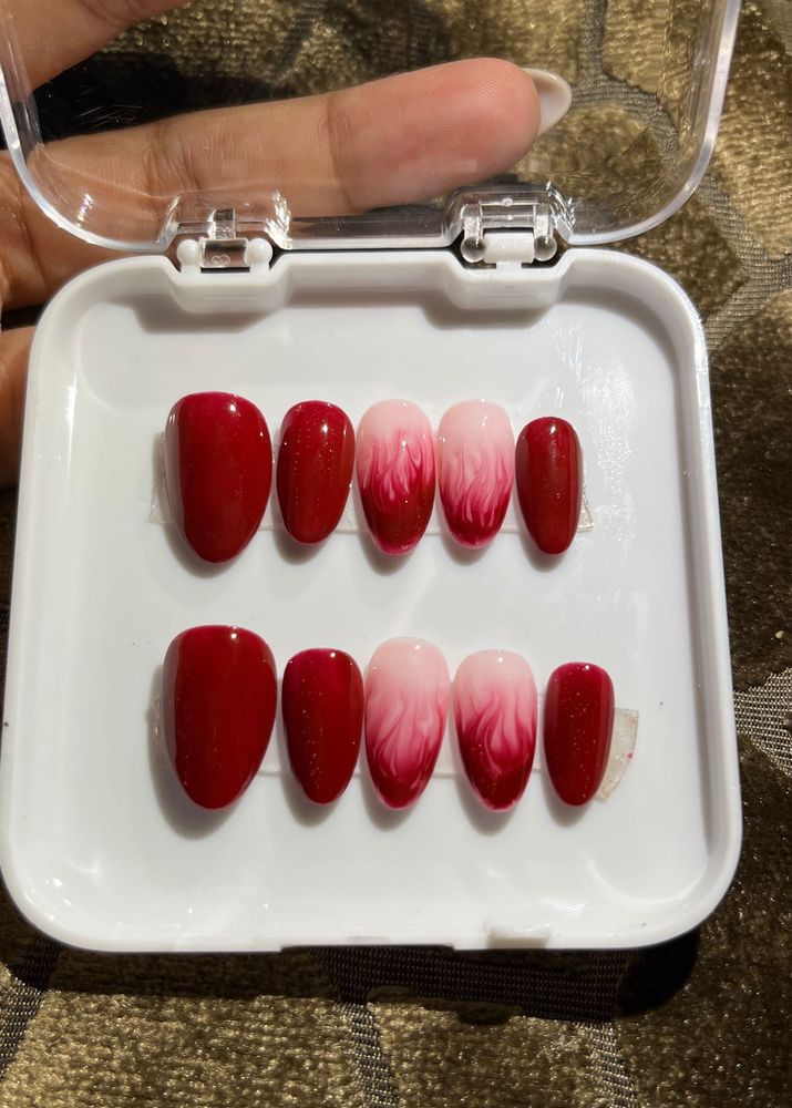 Red Ombre Press-On Nails