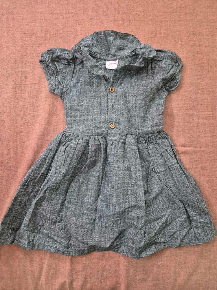 Cute Grey Button-Up Dress - Unused